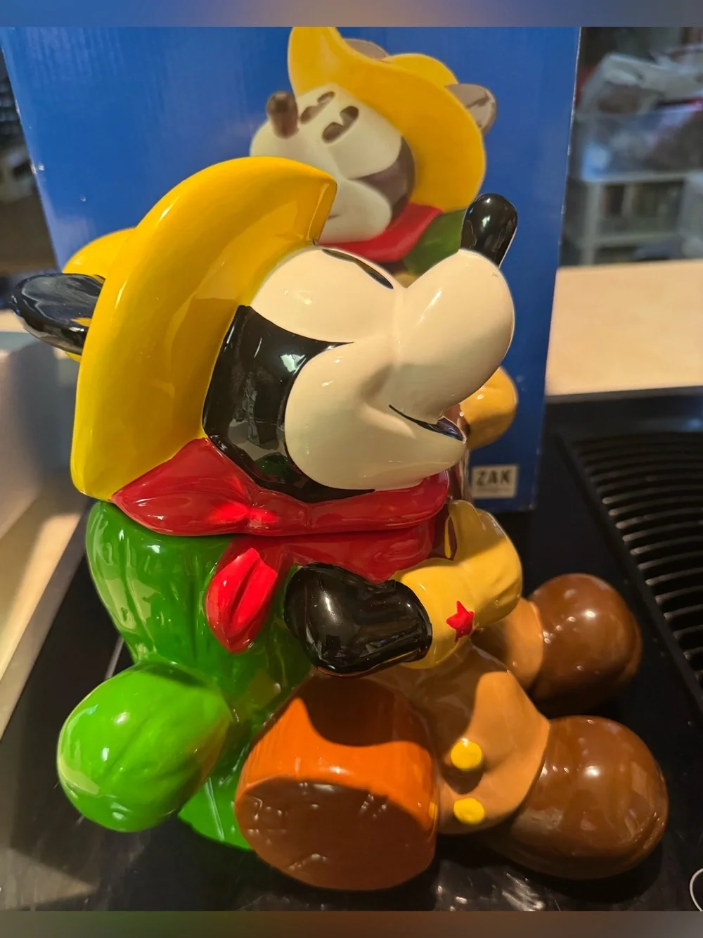 Disney cowboy cookie jar by Zak NIB